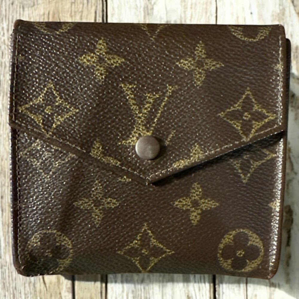 Vintage 1985 Louis Vuitton Monogrammed Trifold Wallet~ Dark Brown (D24)
